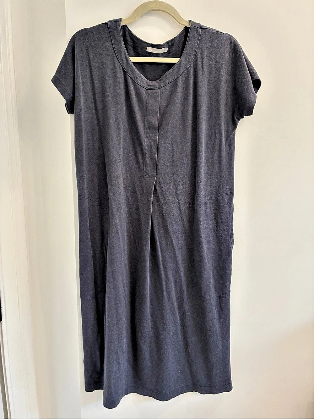 Two Danes Hemp Blend Midi Dress Size Medium Like New